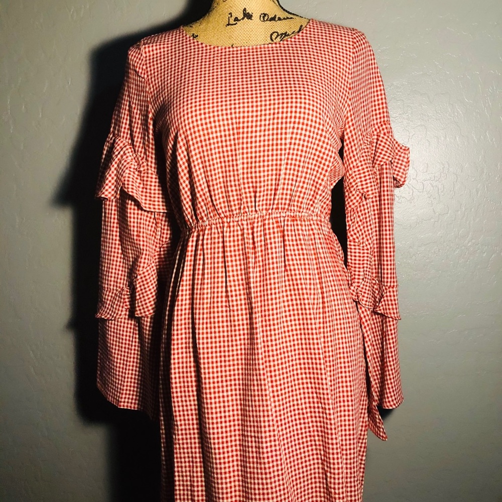 NWT Sweet Pot Junior Dress (S) Ruffle Long Sleeves